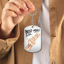 Load image into Gallery viewer, “Our Family, Our Strength” - Personalized Aluminum Keychain - Gift for Dad, Grandfather, and Family Members Aluminum Keychain PopCulturePrints
