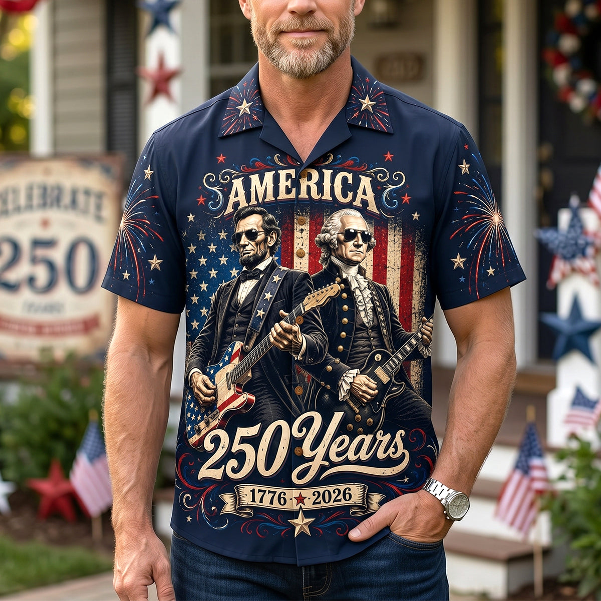 Celebrate Freedom with Style - Personalized Hawaiian Shirt for Patriots Hawaiian Shirts PopCulturePrints