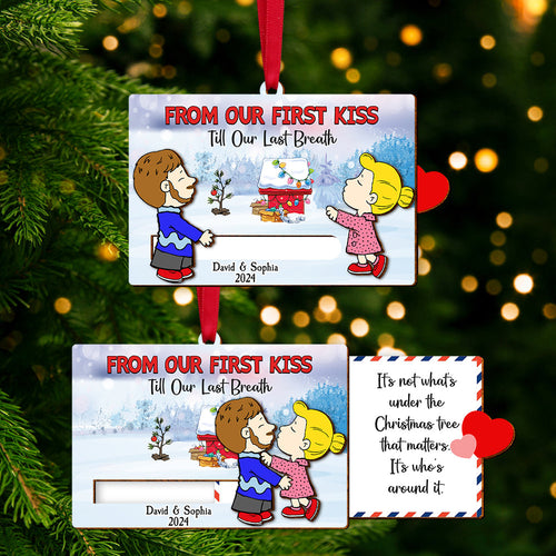 Custom Christmas Ornament for Couples - Personalized Valentine's Day Gifts Ornament PopCulturePrints