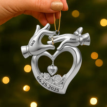 Load image into Gallery viewer, Celebrating Love: Personalized Acrylic Ornament for Newlyweds - Perfect Custom Gift for Couples and Family Ornament PopCulturePrints
