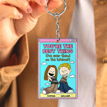Load image into Gallery viewer, Customized Keychain for Couples – You’re the Best Thing Keychains PopCulturePrints
