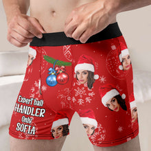 Load image into Gallery viewer, Personalized Christmas Boxers - Expert Ball Handler Theme Boxer Briefs PopCulturePrints

