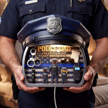Load image into Gallery viewer, Police Dad: Like a Regular Dad Except Much Cooler - Personalized Acrylic Light Box Gift for Dad Light Box PopCulturePrints
