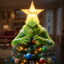 Load image into Gallery viewer, “Bring Joy to Your Holidays!” – Funny Christmas Tree Topper Personalized Gift for Family and Friends Ornament PopCulturePrints
