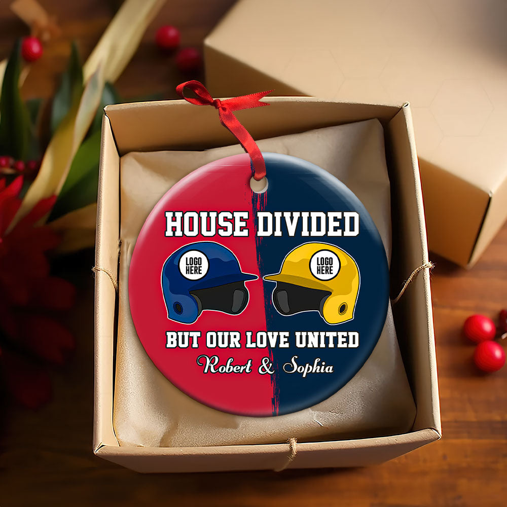 Personalized Baseball Couple Christmas Ornament - Perfect Valentine's Day Gifts Ornament PopCulturePrints