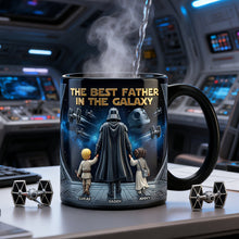 Load image into Gallery viewer, "The Best Father in the Galaxy" - Personalized Magic Coffee Mug for Dad, Grandpa &amp; More Coffee Mug PopCulturePrints

