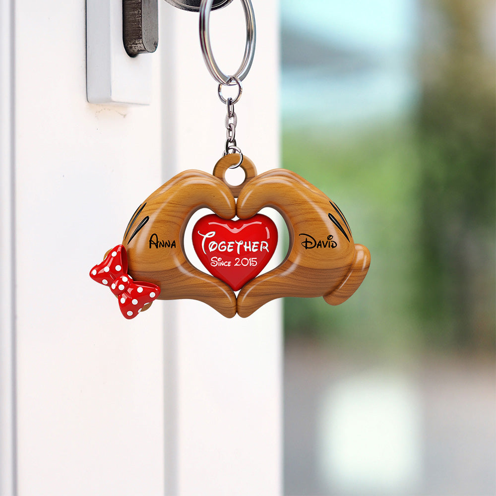 Together Forever - Mouse Couple Keychain | Personalized Gift for Couples Keychains PopCulturePrints