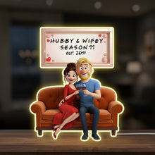 Load image into Gallery viewer, Love Illuminated: Romantic Couple Acrylic Light Box - Personalized Gifts for Couples Light Box PopCulturePrints
