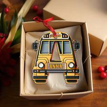 Load image into Gallery viewer, Personalized Bus Lover Christmas Ornament - Custom Alphabet Design
