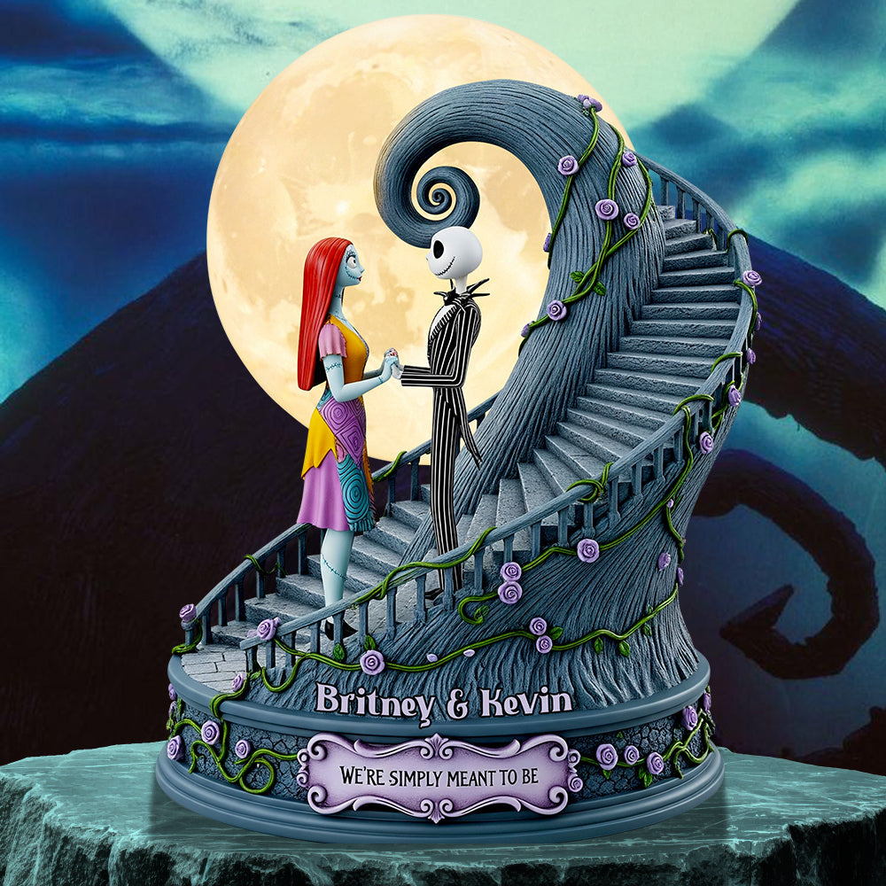 We're Simply Meant to Be - Horror Midnight Couple Acrylic Plaque - Personalized Gift for Couples and Horror Lovers Shaped Plaques PopCulturePrints