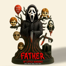 Load image into Gallery viewer, “You&#39;ll Float Too” – Horror Dad Plaque - Personalized Gift for Dad, Grandpa, and Horror Lovers Shaped Plaques PopCulturePrints
