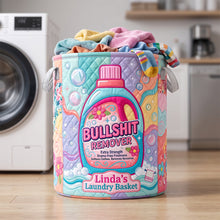 Load image into Gallery viewer, Funny Bottle Quilted Laundry Basket - Personalized Gifts 02hudh110726 Laundry Basket PopCulturePrints
