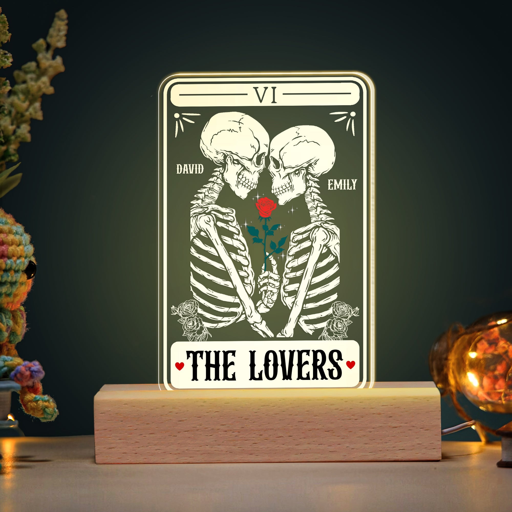 Personalized The Lovers LED Light | Customizable Couple Gift Led Night Light PopCulturePrints
