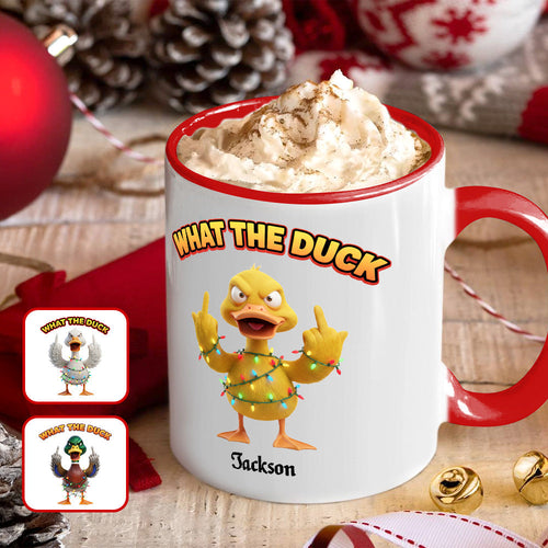 What the Duck: A Humorous Mug for Duck Lovers - Personalized Gift Coffee Mug PopCulturePrints