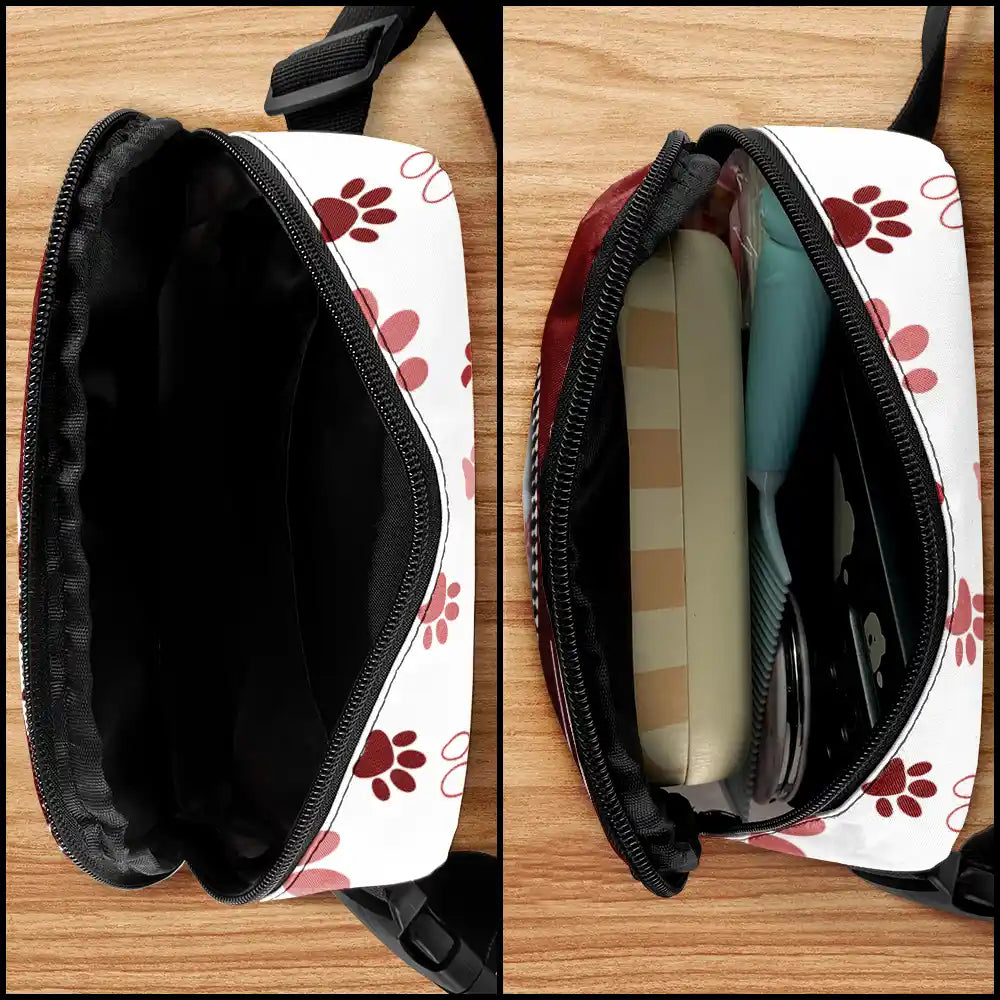 Best Dog Dad Ever Just Ask - Personalized Crossbody Belt Bag Crossbody Belt Bag PopCulturePrints