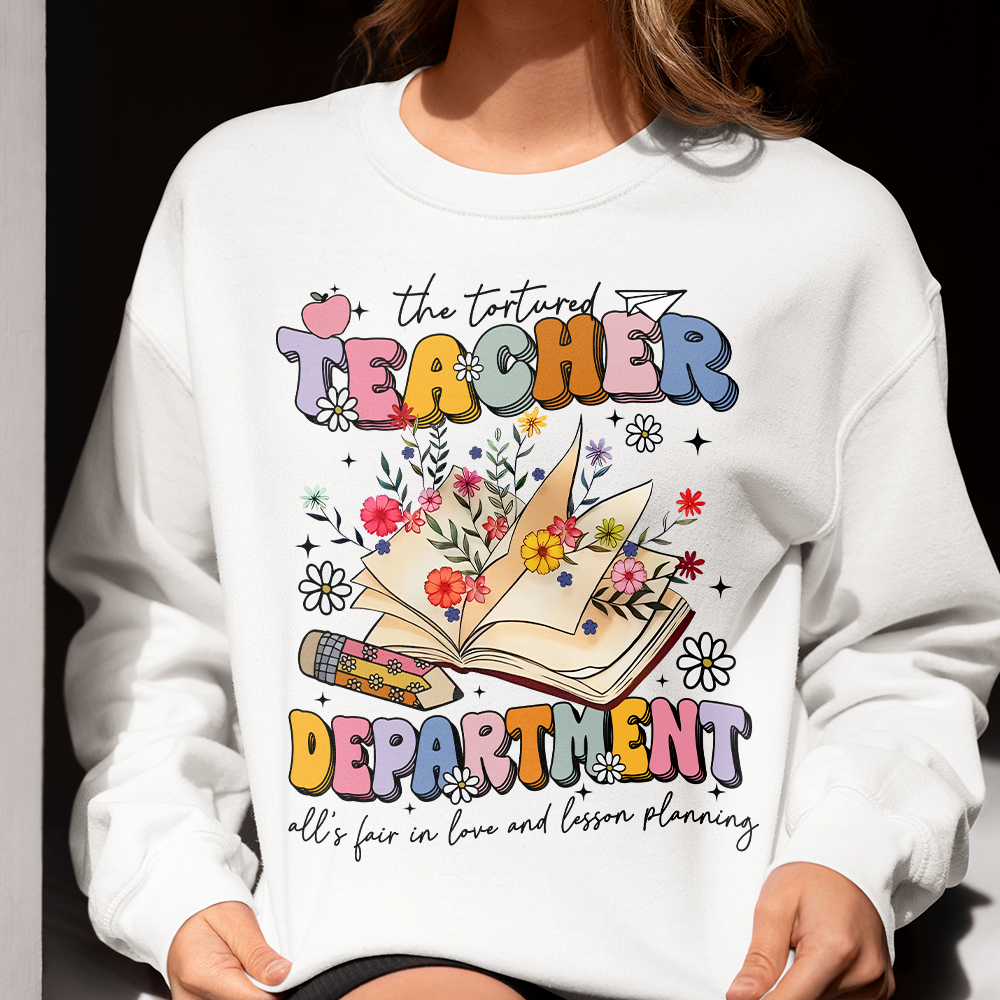 The Tortured Teacher Department - Whimsical Floral Graphic Tee