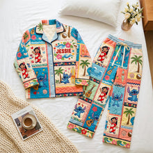 Load image into Gallery viewer, Cute Blue Pup Family Pajama Set - Personalized Gift for All Occasions
