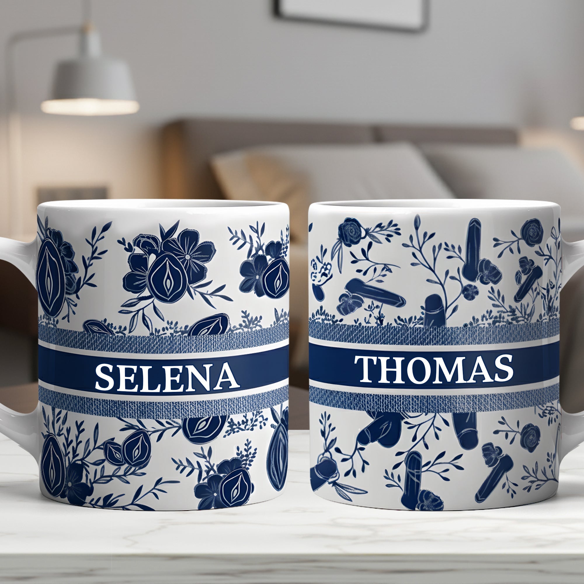 Love Blooms: Naughty Couples Coffee Mug - Personalized Gifts For Couples Coffee Mug PopCulturePrints