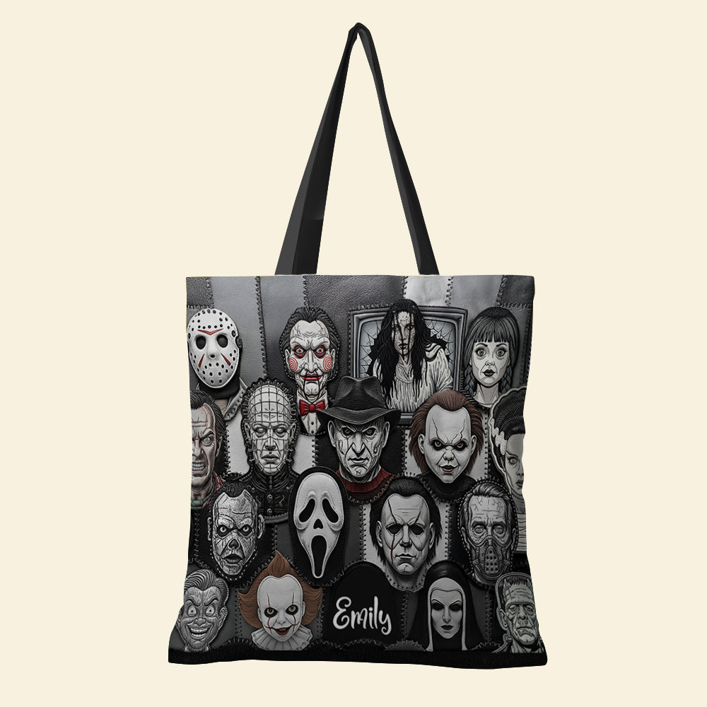 Celebrate Horror with Customization – Horror Patches Tote Bag Tote Bags PopCulturePrints
