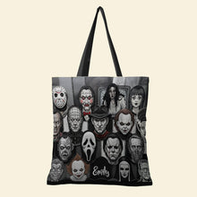 Load image into Gallery viewer, Celebrate Horror with Customization – Horror Patches Tote Bag Tote Bags PopCulturePrints
