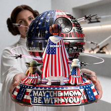 Load image into Gallery viewer, “May The Mom Be With You” - Universe Mom Acrylic Plaque - Personalized Gifts For Mom, Grandma &amp; More Shaped Plaques PopCulturePrints
