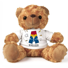 Load image into Gallery viewer, “Be Your Own Hero!” - Personalized Teddy Bear with Custom T-Shirt - Perfect Gift for Kids, Birthdays, Special Occasions Bear PopCulturePrints
