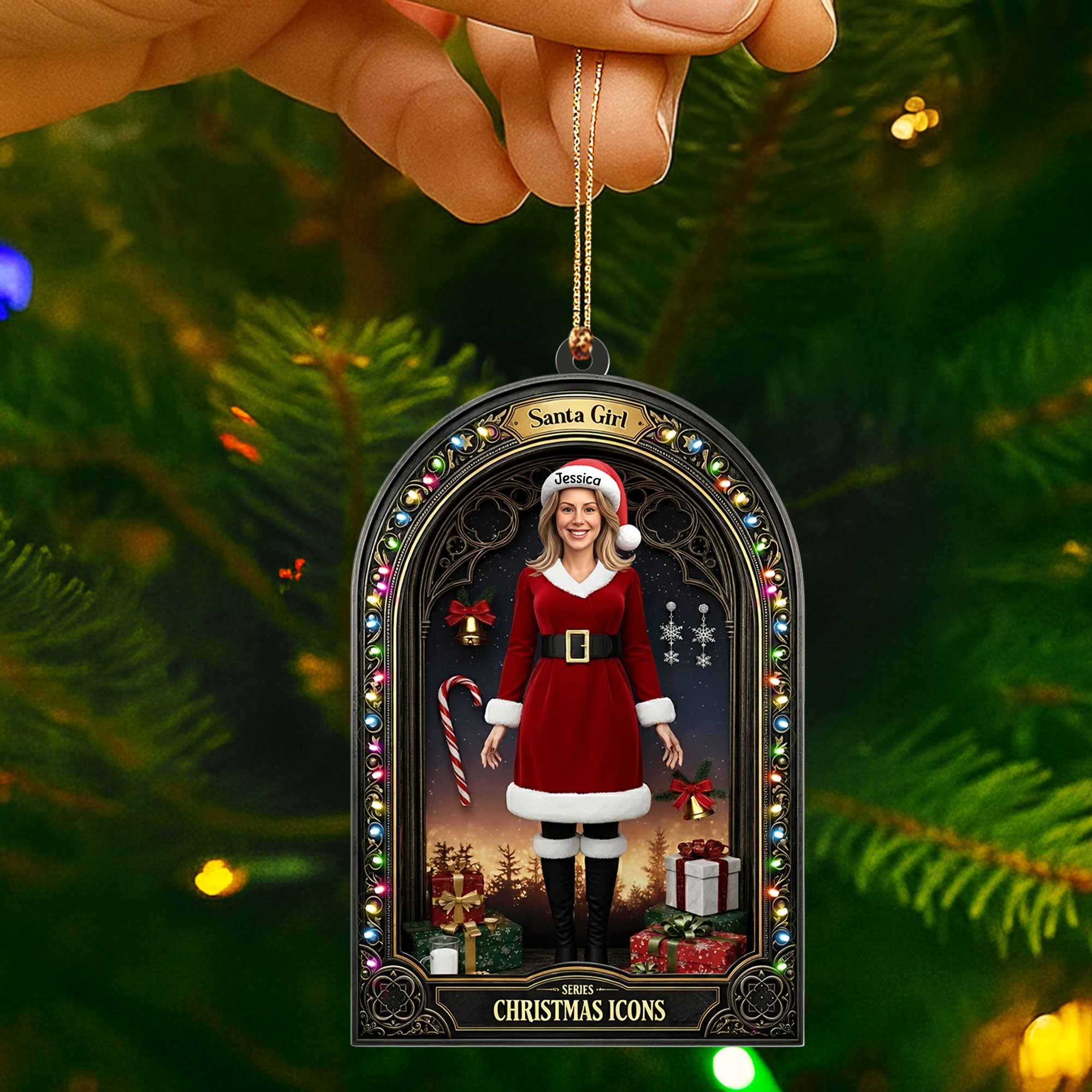 “Capture the Joy of Christmas!” - Personalized Christmas Character Ornament - Custom Photo Gift for Family, Friends, and Loved Ones Ornament PopCulturePrints