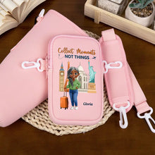 Load image into Gallery viewer, Travel Is My Therapy - Personalized Bottle Carrier Bag for Every Adventure Lover Bottle Carrier Bag PopCulturePrints
