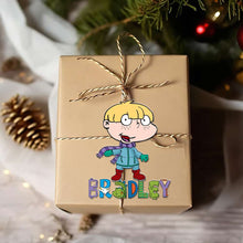 Load image into Gallery viewer, Custom Cartoon Kid Ornament - Personalized Name Art Gift Ornament PopCulturePrints
