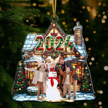 Load image into Gallery viewer, Personalized Family Christmas Ornament 2024 Ornament PopCulturePrints
