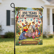 Load image into Gallery viewer, "Celebrate 250 Years of Freedom with Your Family - Personalized Garden Flag for Special Occasions"
