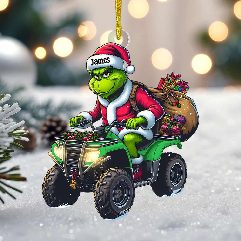 Personalized ATV Rider Christmas Ornament Ornament PopCulturePrints