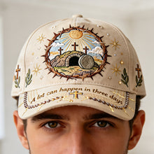 Load image into Gallery viewer, A Lot Can Happen In Three Days - Personalized Easter Gifts for Christians Caps PopCulturePrints
