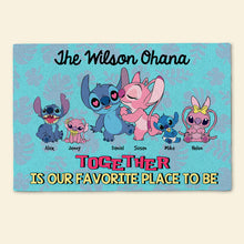 Load image into Gallery viewer, Custom Family Alien Doormat - Together is Our Favorite Place Doormat PopCulturePrints
