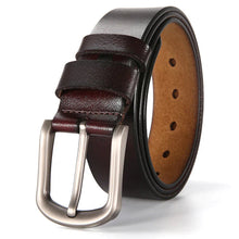 Load image into Gallery viewer, Personalized Hero Dad Leather Belt with Secret Message Belts PopCulturePrints
