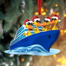 Load image into Gallery viewer, Personalized Christmas Ornament for Duck Lovers - Cruising Duck Theme
