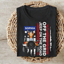 Load image into Gallery viewer, Personalized Off The Grid Jeep On The Road T-Shirt
