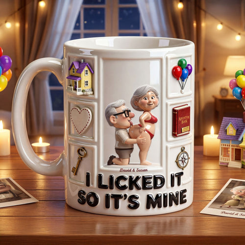 I Licked It So It's Mine - Naughty Old Couple Coffee Mug Coffee Mug PopCulturePrints