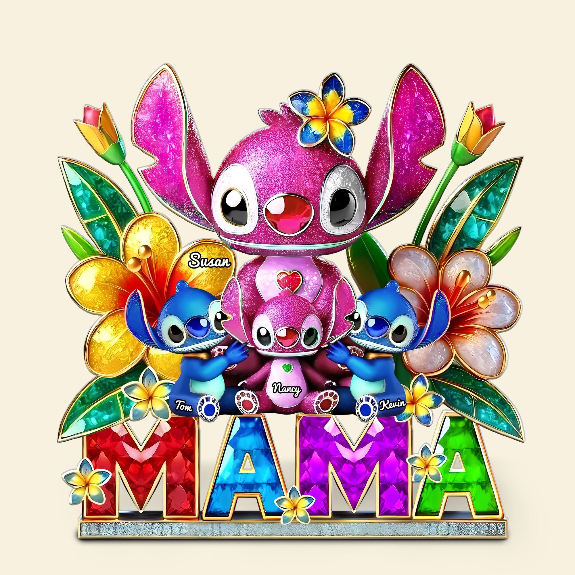 "Delightful Aliens for Mom - Personalized Gift Plaque for Special Occasions" Shaped Plaques PopCulturePrints