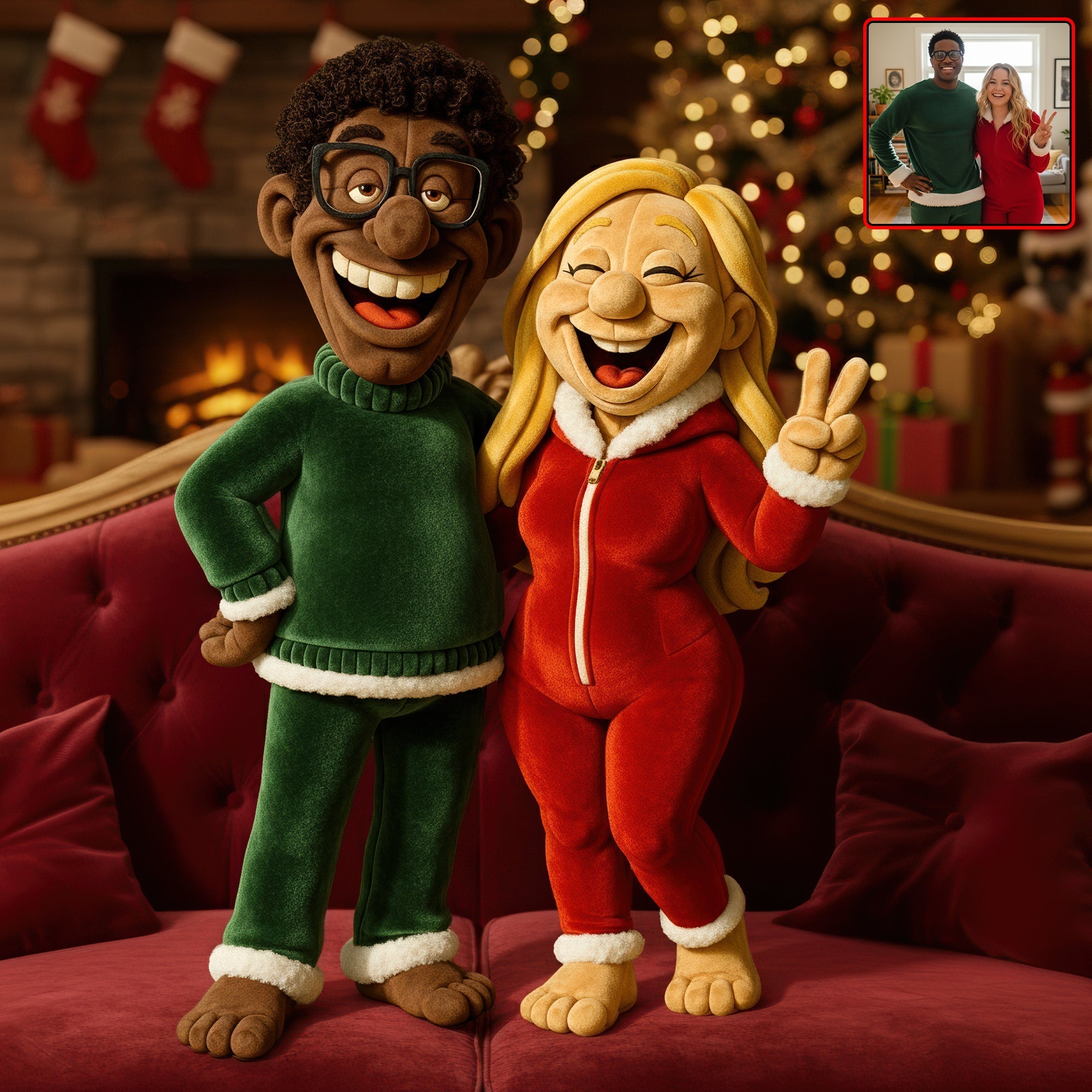 Love & Laughter: Funny Couple Pillow - Custom Photo Gifts for Couples Pillow PopCulturePrints