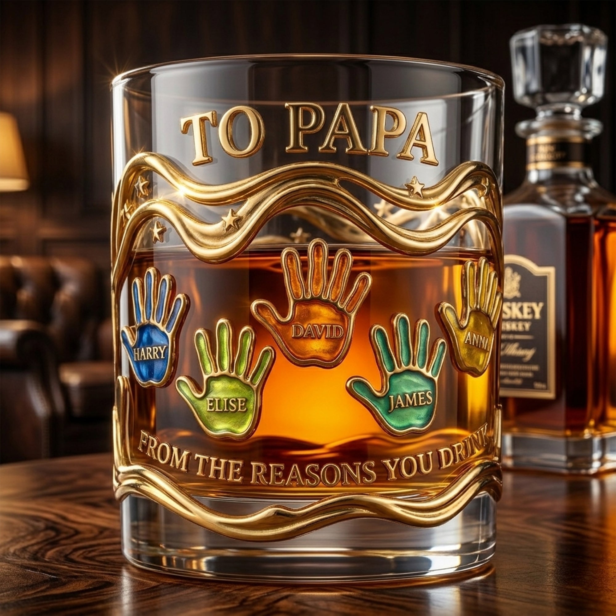 "To Papa, From the Reasons You Drink" - Personalized Glass Mug - Gift for Dad & Grandpa Glass PopCulturePrints