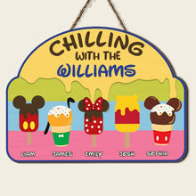 Load image into Gallery viewer, Personalized Ice Cream Family Wood Sign - Custom Name Decor Wood Sign PopCulturePrints
