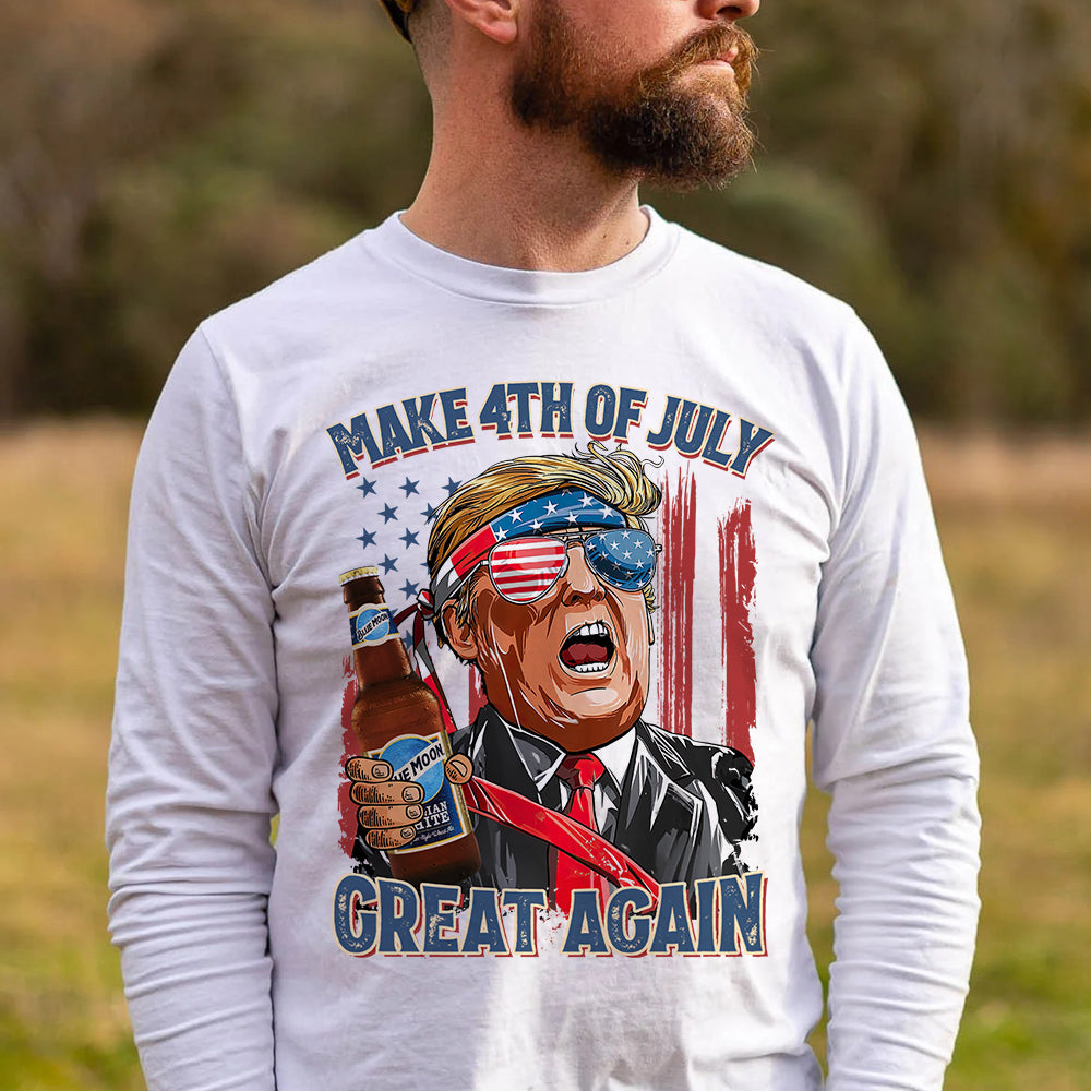 Patriotic 4th of July Men's Shirt - Make It Great Again Design