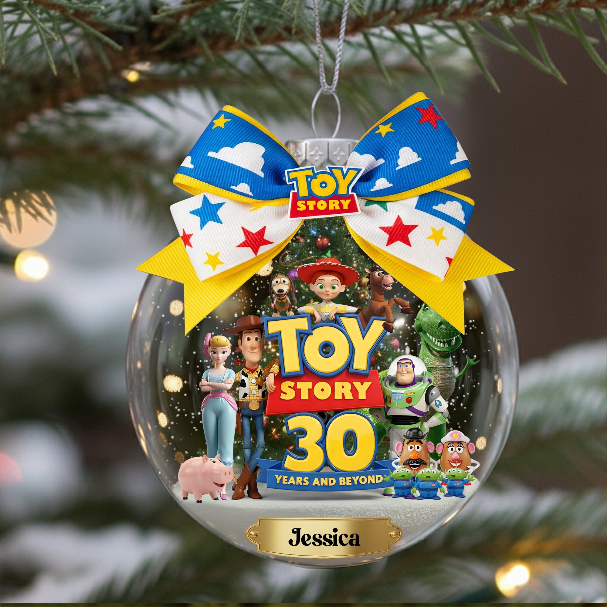 30 Years of Laughter, Love & Beyond - Personalized Toy Story Ornament Ornament PopCulturePrints