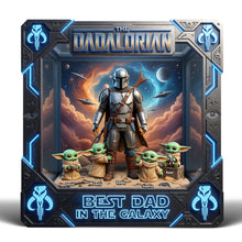 Load image into Gallery viewer, "Best Dad in the Galaxy" - Personalized Acrylic Plaque - Gift for Dad, Grandpa, and More Shaped Plaques PopCulturePrints
