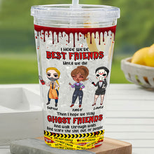 Load image into Gallery viewer, Best Friends Forever Horror Tumbler - Personalized Halloween Gift Tumbler Cup PopCulturePrints
