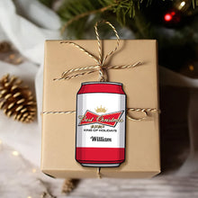 Load image into Gallery viewer, Personalized Christmas Beer Can Ornament for Beer Lovers Ornament PopCulturePrints
