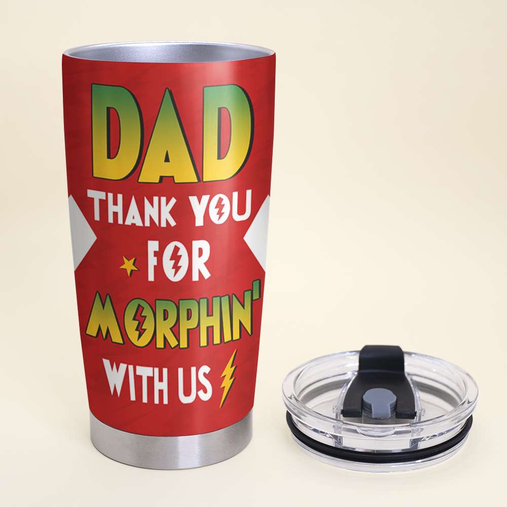 Personalized Dad & Kids Morphin' Tumbler Gift