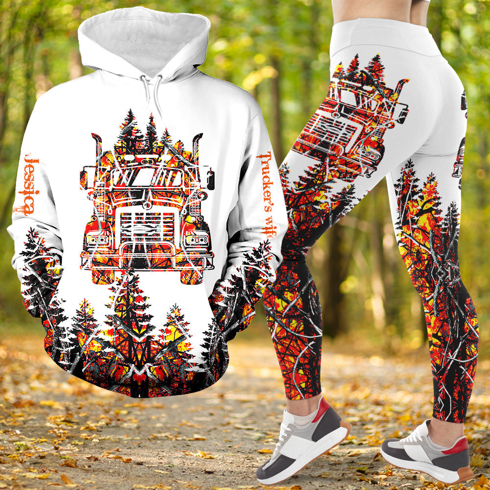 Customizable Trucker's Wife Hoodie & Leggings Set