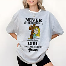 Load image into Gallery viewer, Personalized Christian Sweatshirt - Never Underestimate the Power of a Woman Who Believes in Jesus Shirts PopCulturePrints
